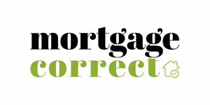 Mortgage Correct Ltd logo with black “mortgage” text above green “correct” text and a green house check mark icon.