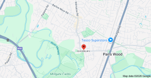 Map of of Didsbury in Manchester 