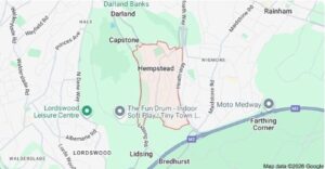 Map of Hempstead in Kent 