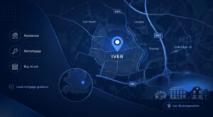 Mortgage Broker in Iver, Buckinghamshire location map highlighting local mortgage guidance, residential mortgages, remortgages and buy-to-let services.