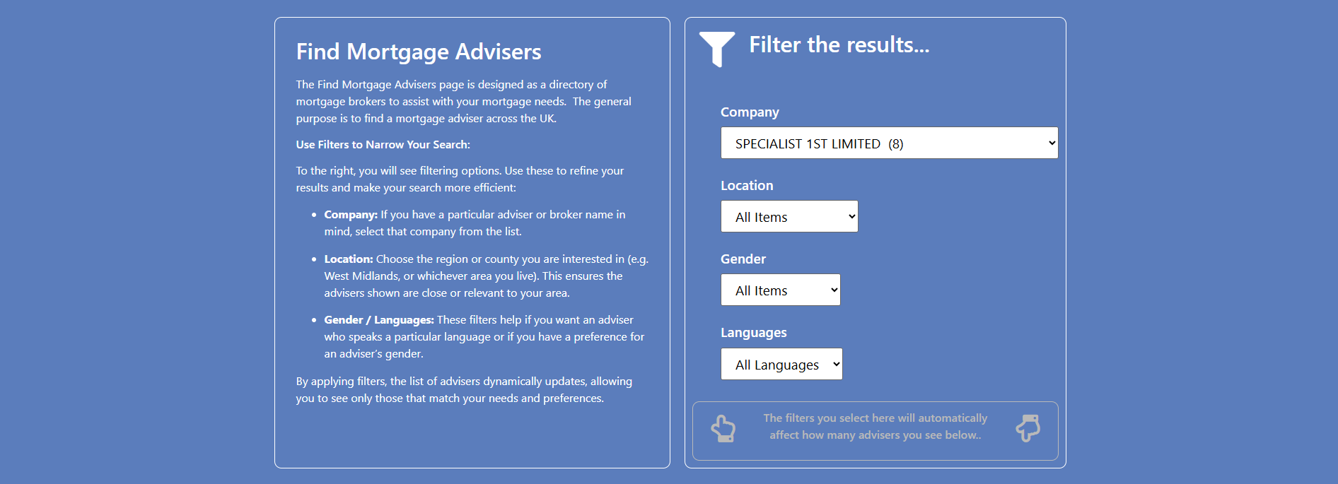 Specialist 1st Limited experts mortgage advisers including Nicola Betts, Nicola Hardy, Megan Kearney, Lauren Miller, Laurel Ellis, Harriette Lane, Elliot Skinner, and Amarit Topley. 
