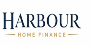 Harbour Home Finance Ltd logo in navy and gold text on a light background