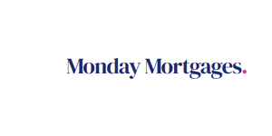 Monday Mortgages logo in navy text with a pink full stop on a white background.
