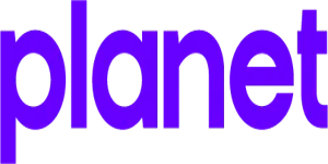 Planet Mortgages logo in purple gradient text on a dark background