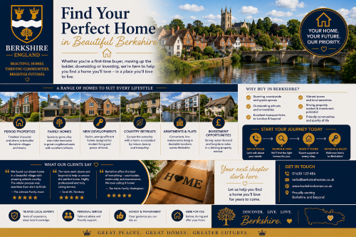 Why Move to Berkshire lifestyle guide explaining why Berkshire is the perfect place to call home, featuring beautiful countryside, thriving communities, excellent schools, career opportunities, and riverside living.
