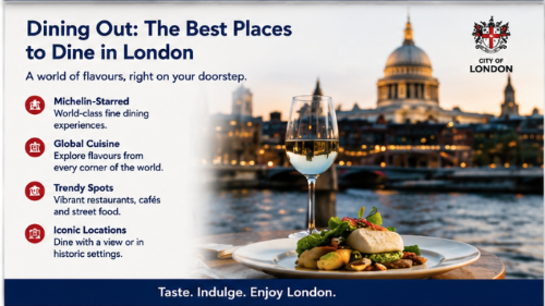 “Why Move to London dining guide showcasing the best places to dine in London, featuring riverside dining, Michelin-starred restaurants, global cuisine, trendy cafés, vibrant street food, and iconic dining locations across the capital.”