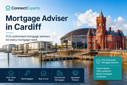 Mortgage adviser in Cardiff, FCA-authorised mortgage advice for first-time buyers, remortgages, buy-to-let, commercial mortgages and specialist finance.