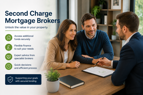 Second charge mortgage broker advising homeowners on secured lending options to access additional funds from their property.