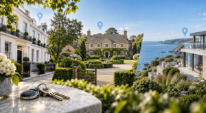 Buying in the UK’s Most Affluent Areas, featuring prime London, countryside and coastal properties.