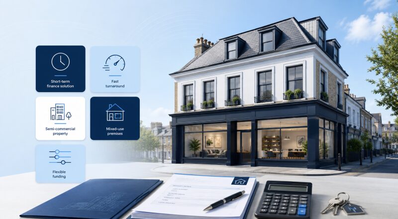 Semi-Commercial Bridging Loans for mixed-use residential and commercial property finance.