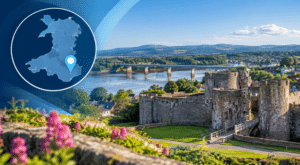 Mortgage Broker in Caldicot location map with a scenic view of Caldicot, Monmouthshire.