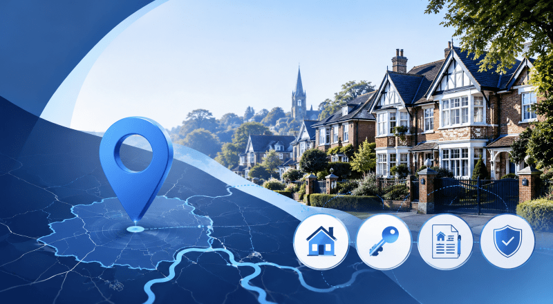 Mortgage Broker in Cobham – location map highlighting local mortgage advice and property services in Cobham, Surrey.