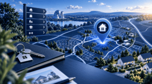 Mortgage Broker in Cumbernauld location map with home pin, property key and local housing icons.