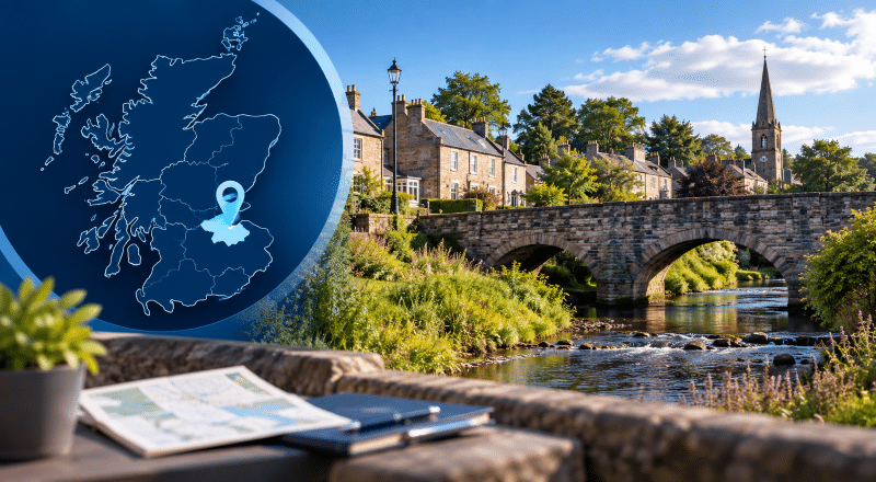Mortgage Broker in Danderhall, Midlothian location map with residential property setting