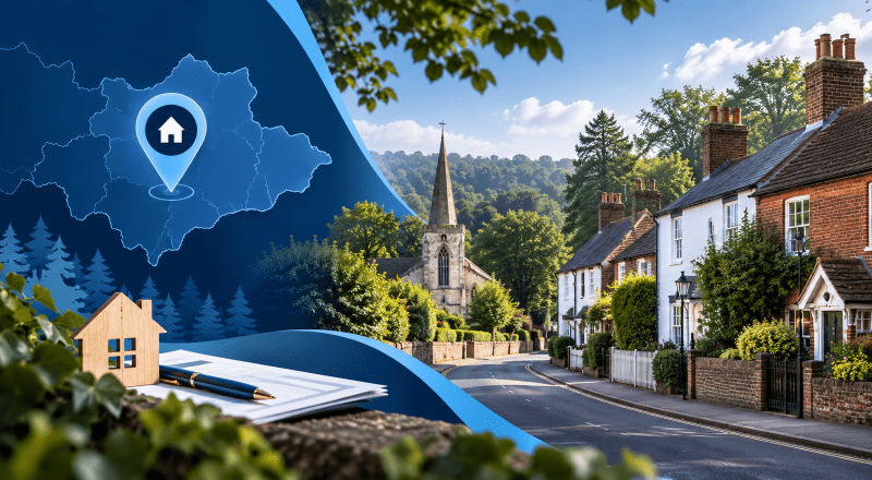 Mortgage Broker in Forest Row – East Sussex property and location map illustration