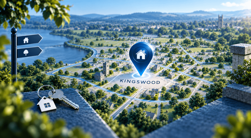 Mortgage Broker in Kingswood location map with home marker and property key imagery