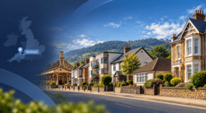 Mortgage Broker in Minehead location map with Somerset homes and surrounding countryside