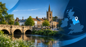 Mortgage Broker in Thirsk location map highlighting Thirsk in North Yorkshire.