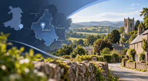 Mortgage Broker in Trellech location map with Monmouthshire countryside and village setting