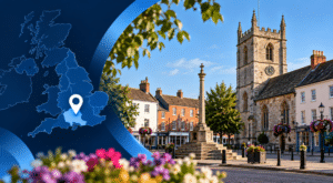 Mortgage Broker in Wantage, Oxfordshire location map with a view of Wantage town centre.