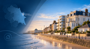 Mortgage Broker in Bridlington, North Yorkshire, with coastal homes, seafront properties, a location map and Bridlington location marker.