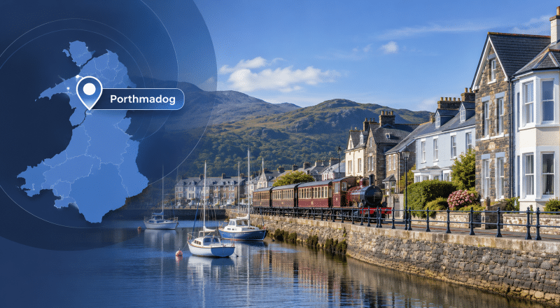 Mortgage Broker in Porthmadog, Gwynedd, with Porthmadog location map, harbour homes and heritage railway Is this conversation helpful so far?